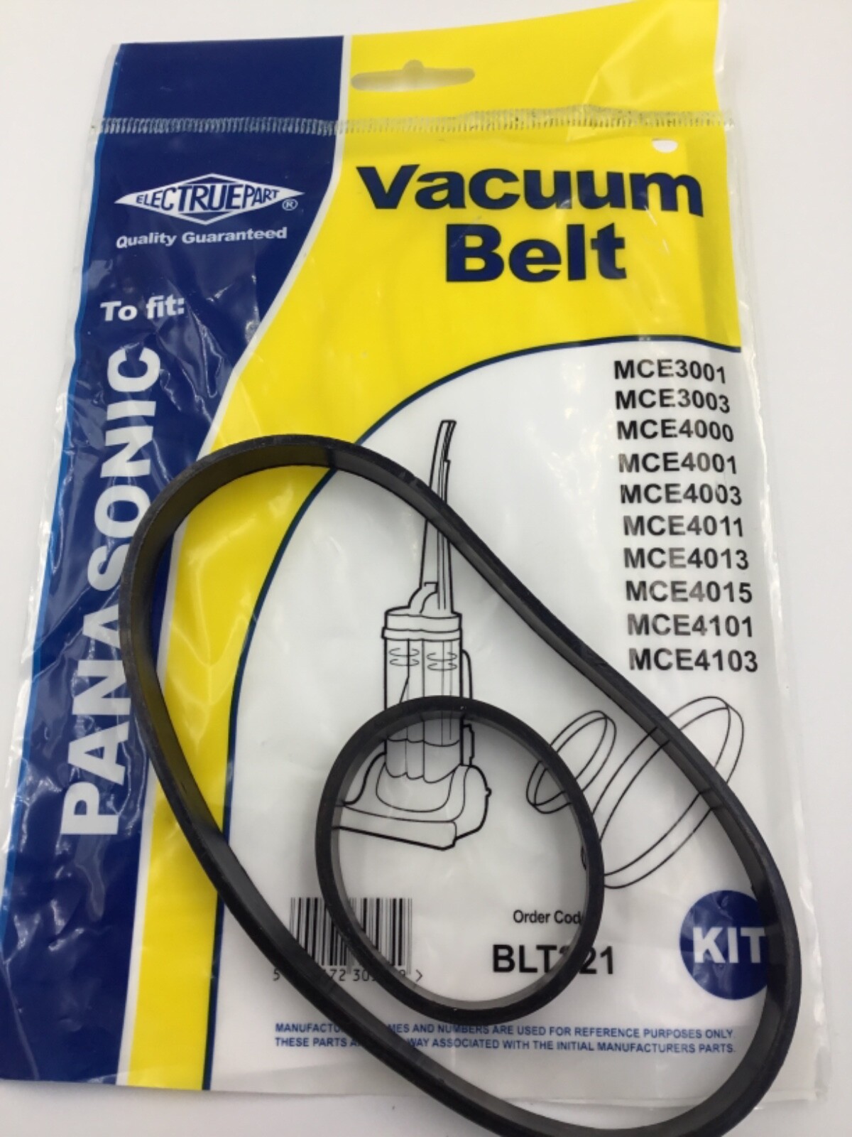 Panasonic MCE3001, MCE3002 Vacuum Cleaner Hoover Drive Belts Twin