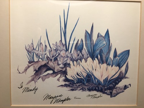 Delightful vintage print "Crocus" signed by Maryrose Wampler 1993 - Picture 7 of 7