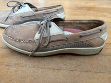 Sperry Topsider Deck/Boat Shoes 3-Eye Tan Suede Leather Upper Sz Men's 10.5 NWOB