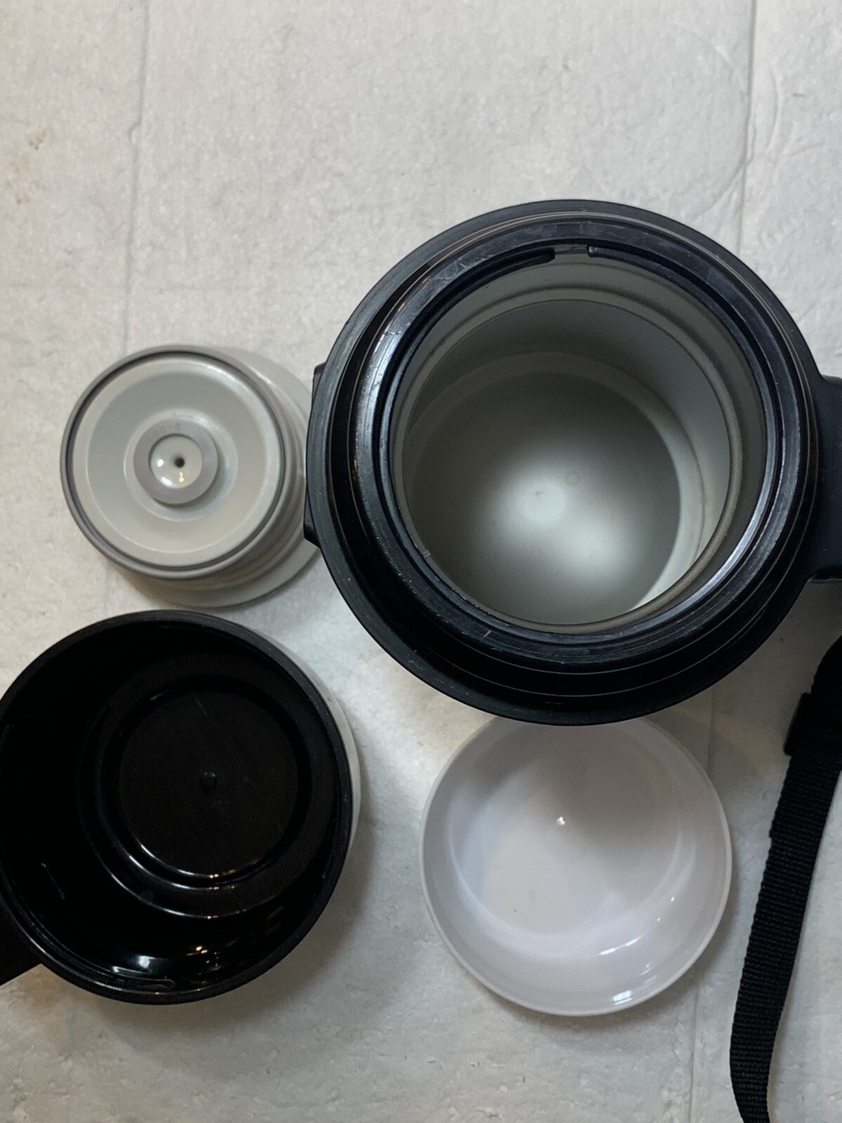 Eddie Bauer Stainless Steel Thermos Bottle W/ Strap eBay