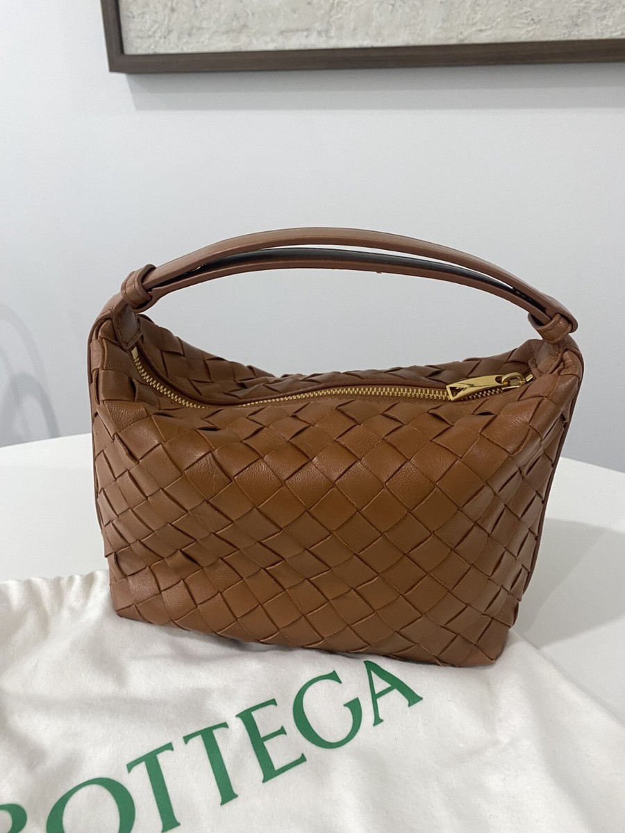 Bottega Veneta Mini Wallace Woven Shoulder Bag Tan | eBay