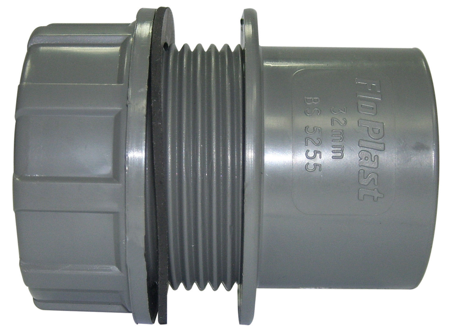 Floplast WS60GR 32mm (36mm) ABS Solvent Weld Waste System Tank Connector - Grey - Image 3