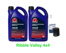 RANGE ROVER P38 4.0 & 4.6 V8 10L ENGINE OIL AND FILTER MILLERS OIL 10w40 ERR3340