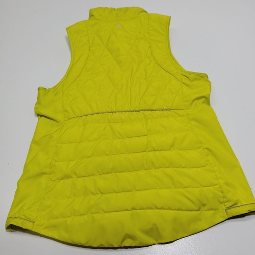 Tangerine Vest Women Size Medium Nylon Quilted Puffer Vest Bright Yellow Color - Picture 3 of 9