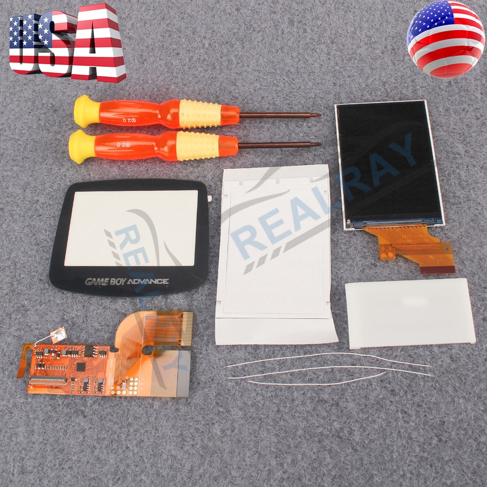 For Gameboy Game Boy Advance GBA IPS v2 Backlight LCD Backlit Mod AGS ...