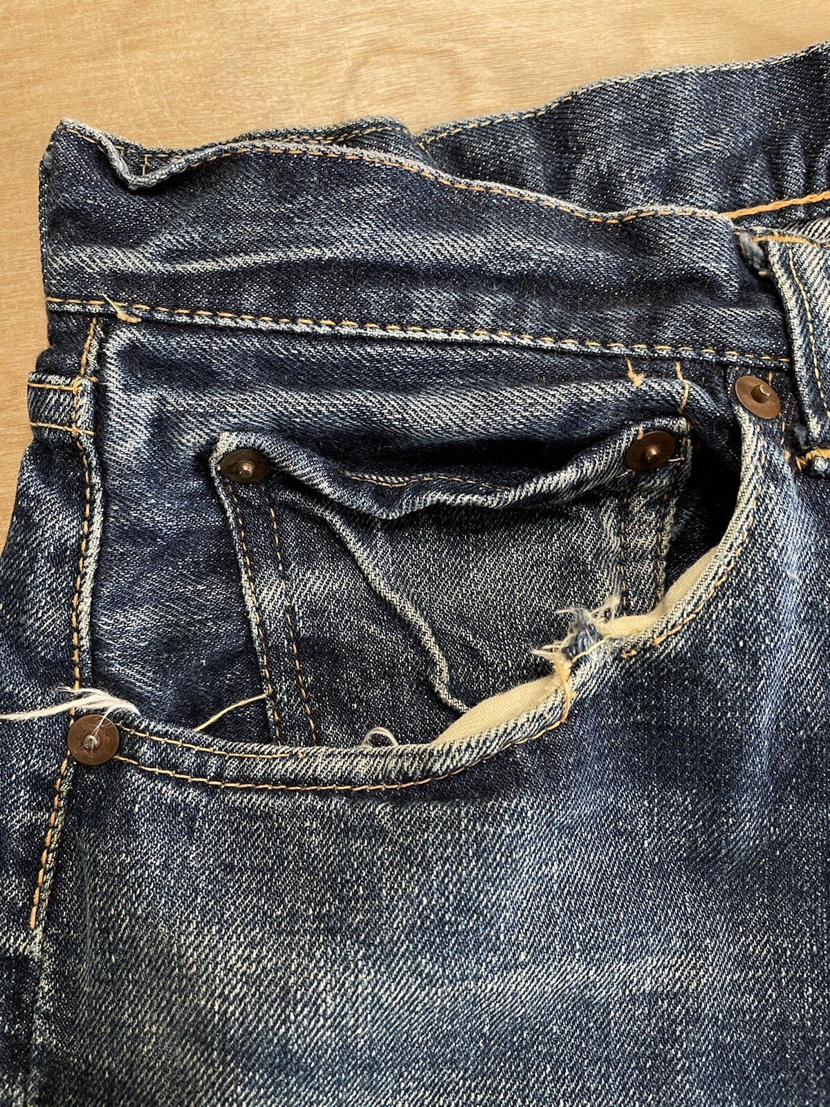 Levis 501 XX Hidden Rivet 1950s Leather Patch Big E Selvedge Jeans ...