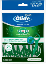 Oral-B Glide Complete Floss Picks, Dental Floss Picks, Scope Outlast, 75-Ct, Too