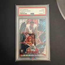 Panini 2022 Mosaic Genesis Prizm Tyler Allgeier Rookie #351 PSA 10 Falcons