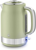 Swan Retro Jug Kettle, Rapid Boil, Removable Limescale Filter, Easy Pour 360 Deg