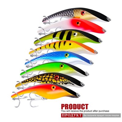 1pcs Wobbler Fishing Hard Bait Lures Pike Jig Pencil Lures 1/0# Hooks 145mm/44g