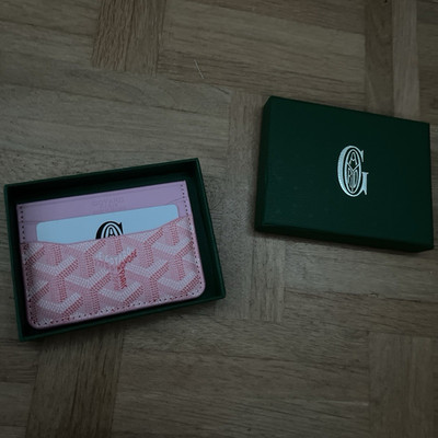 Goyard Kartenmäppchen Leder Rosa Monogramm Logo Kreditkartenhalter Damen