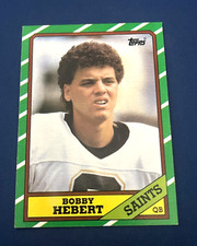 1986 Topps Football Bobby Hebert Rookie Card #339 Set Break NM. rookie card picture