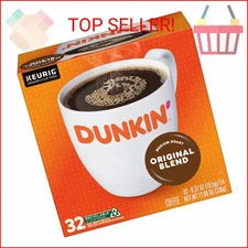 Dunkin' Original Blend Medium Roast Coffee, 32 Keurig K-Cup Pods