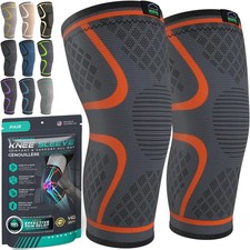 Modvel Compression Knee Brace for Women  Men - 2 Pack Knee Brace for Women Runn