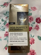 Loreal Age Perfect Eye Renewal Eye Cream 5 in 1 Skin Renewing 0.5oz New SEE Read