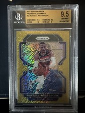 2021-22 Panini Prizm Russell Westbrook #55 Gold Shimmer BGS 9.5 /10  Pop 1  