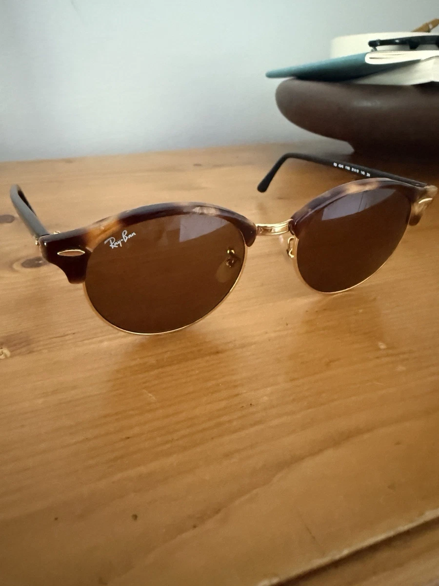 Ray-Ban Clubmaster Brown Brown Sunglasses for Men for sale | eBay