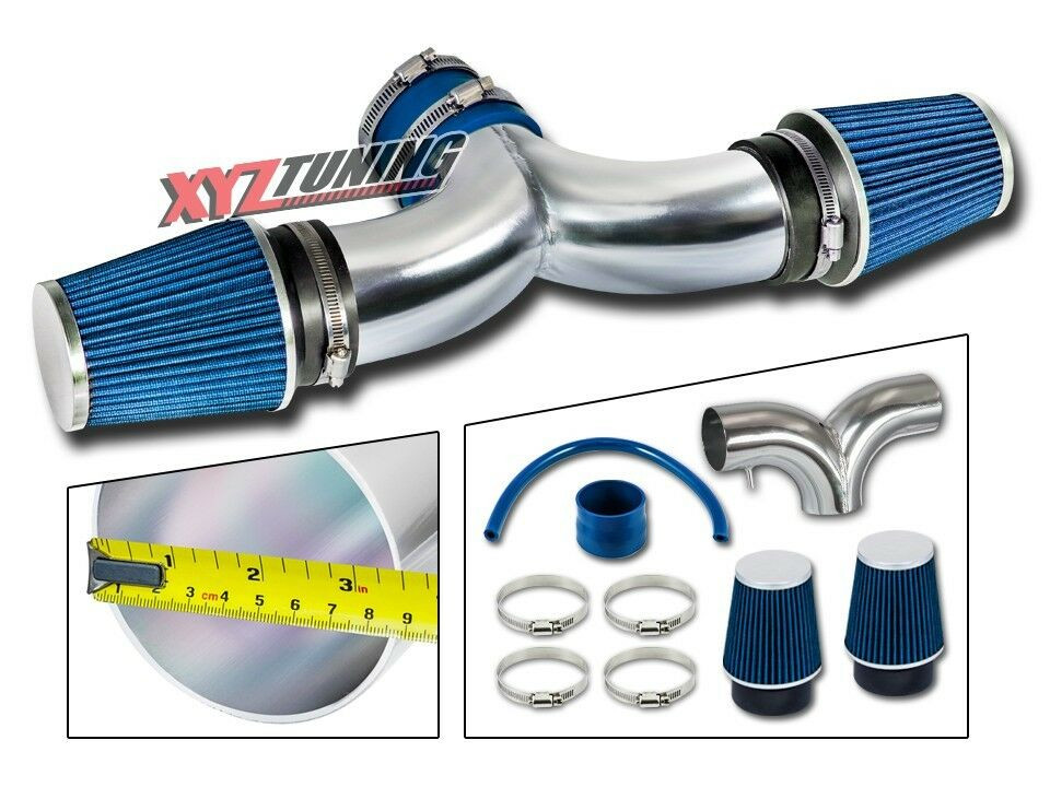 Blau 2004 2005 2006 2007 Liberty 3.7L V6 Doppel Twin Air Intake + Filter 3.5 