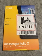 ZAGG Messenger Folio 2 Keyboard Folio/Case - Gray New in Open Box