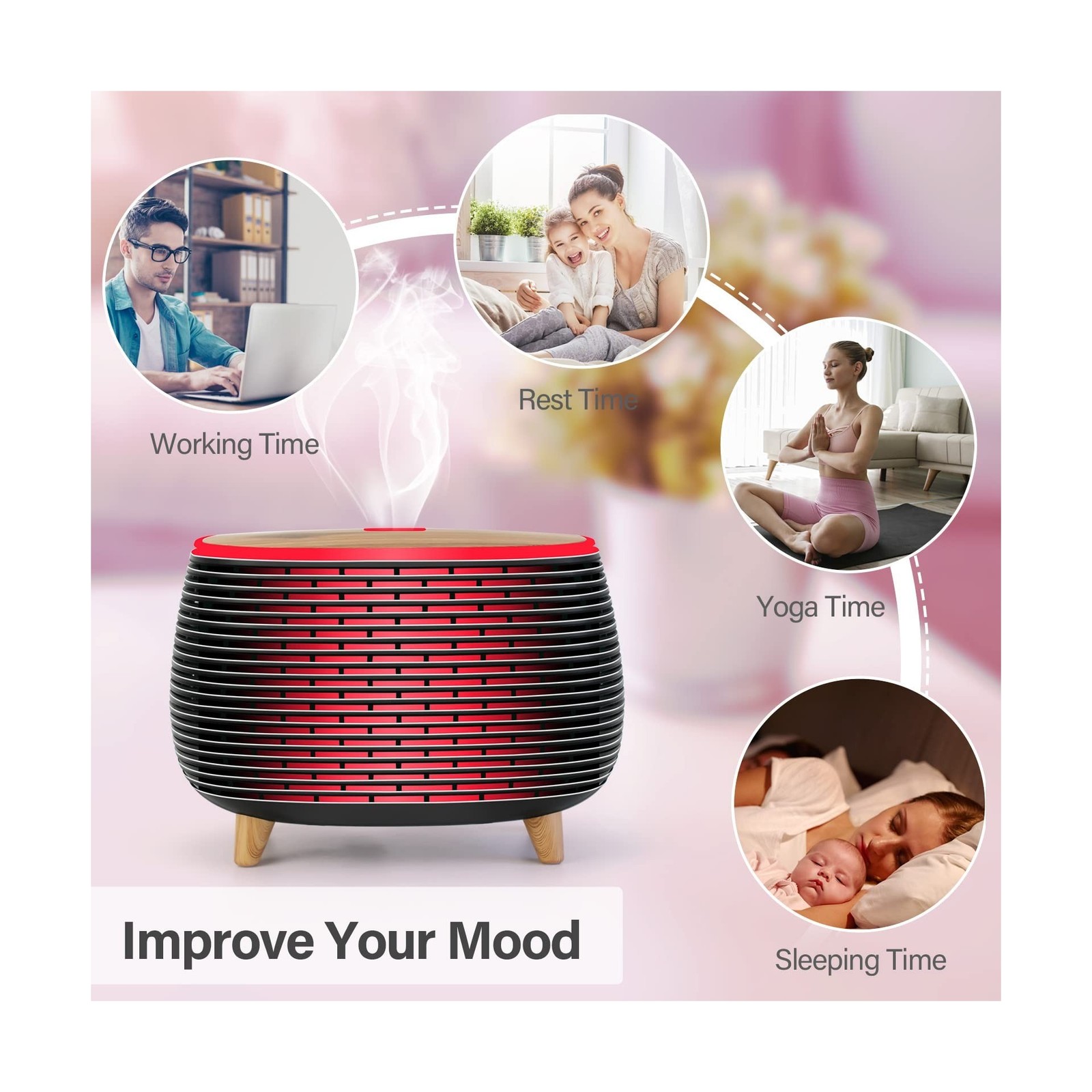 Diffuserlove Diffuser Essential Oil Diffusers 400ML Aromatherap... USA FAST SHIP thumbnail 4