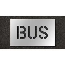 RAE STL-116-70615 Pavement Stencil, Message, Bus, 6 in Character Height,