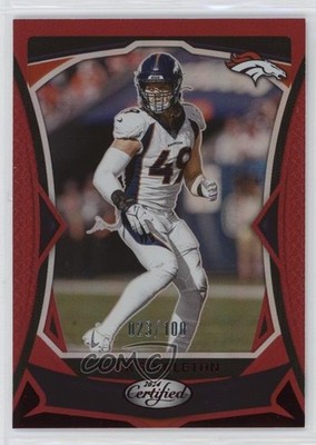 2024 Certified Red Mirror /100 Alex Singleton #6 19zg