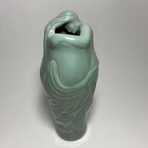 Unusual Celadon Sea Green Van Briggle Pottery Lorelei Vase - Great Color