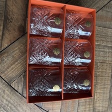 Cristal d' Arques France Old Fashioned Crystal Glasses 24% PbO Set  of 6 D