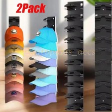 2x Hat Organiser Display Wall Mounted Hat Holder For Home Baseball Cap Rack US