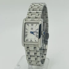 ESQ Swiss by Movado Silver Steel Swiss 21mm Rectangle Women's Watch E5358