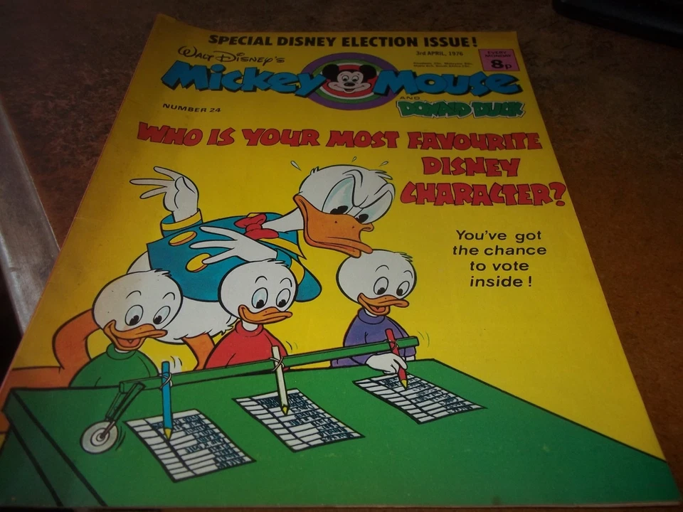 Walt Disney's Mickey Mouse and Donald Duck Comic 3 April 1976 No 24 weekly GC - Image 1 of 1