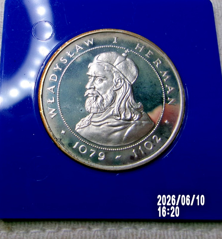 1981 POLAND SILVER PROOF 200 ZLOTYCH  WLADYSLAW ANNIVERSARY ORIGINAL HOLDER HAZY
