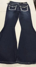 L&B Lucky & Blessed Women Jeans Size 10 Extreme Flare Bell Bottom Distressed