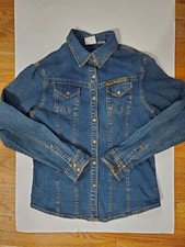 Vintage Hard Rock Cafe Authentic Women's Denim Jacket Size Large Louisville