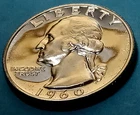 🟅 1960 BU PROOF 90% Silver Wash. 25¢ 66-Year-Old Coin