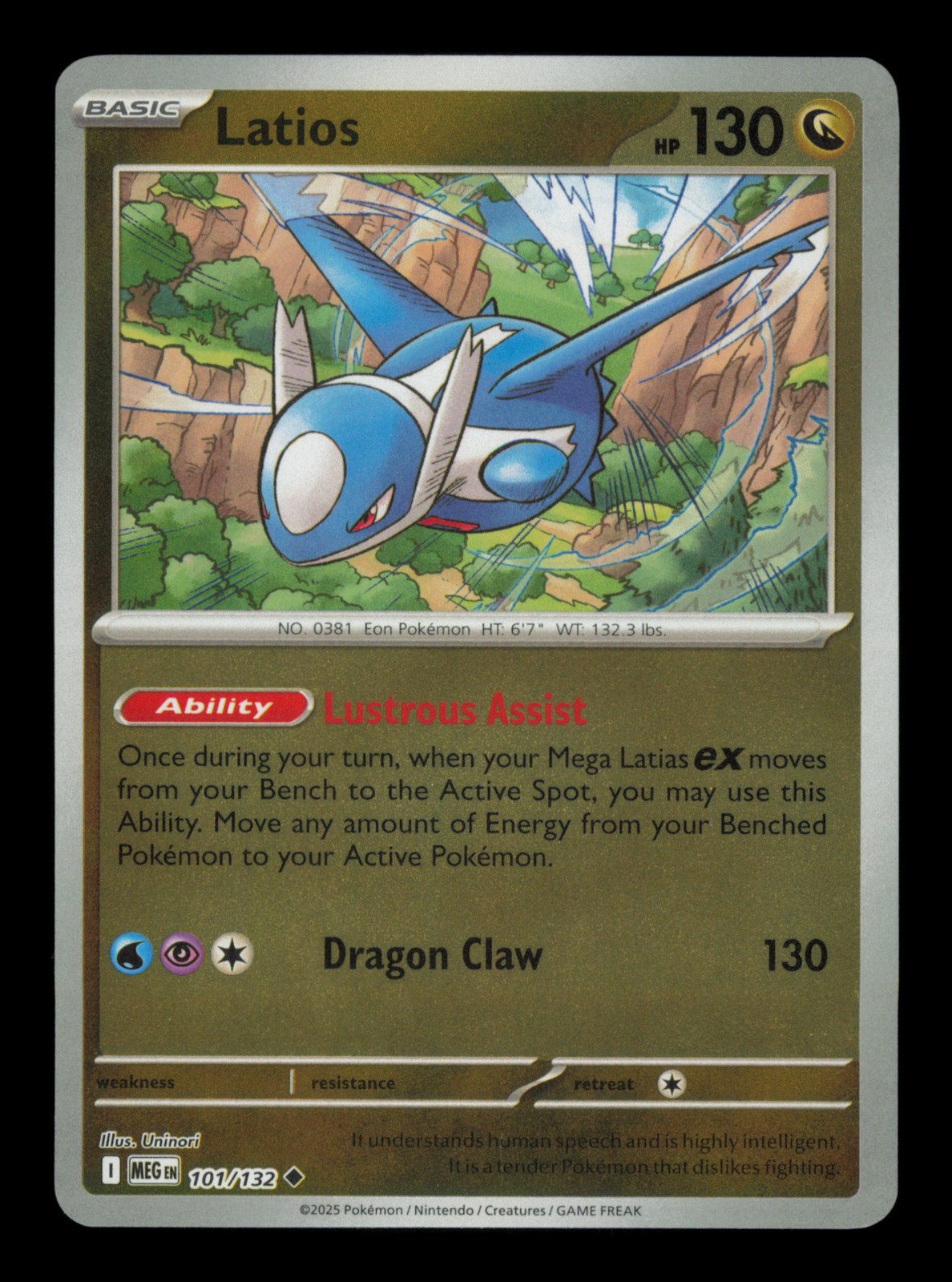 Latios Uncommon ME01: Mega Evolution 101/132 Reverse Holo NM