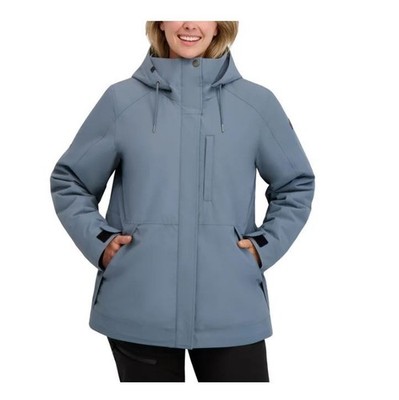 Roxy Womens Jacket Blue Snow Billie Hood Water Wind Resistant  XXL