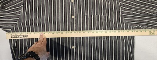 Mens 3X Northwest Territory Corduroy Button Down Shirt Long Sleeve Gray Stripes - Picture 9 of 11