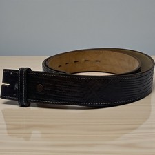 Vintage Lizard Leather Belt Brown Hanks Made In USA NO BUCKLE See Measurements