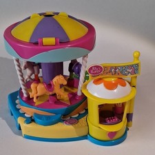 Giocattolo Vintage Polly Pocket 2002 Giostra Carnevale Parco Divertimenti Giostra Bluebird