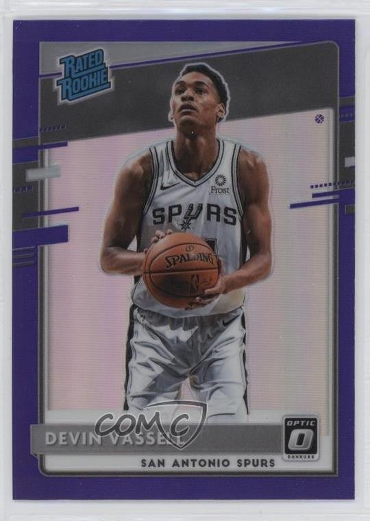 2020-21 Panini Donruss Optic Rated Rookie Purple Prizm Devin Vassell #161 0p5y