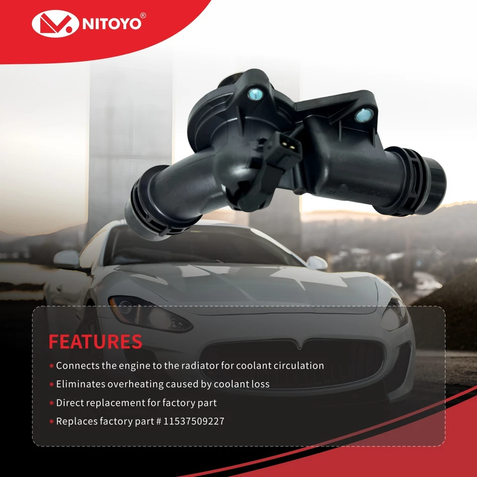 NEW Thermostat Housing Assembly 11537509227 For BMW E46 323i 325i 328i 330i 525i Foto 4 de 4