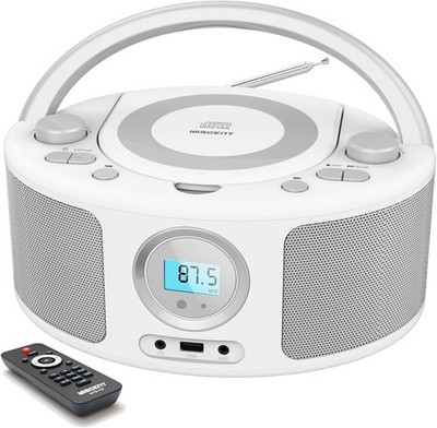 Tragbar CD Radio Boombox mit Bluetooth CD-Player, Fernsteuerung, Bluetooth, U...