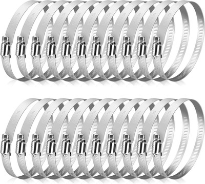 4 Inch 304 Stainless Steel Adjustable Hose Clamp, Worm Gear Duct Clamp Pipe Clam