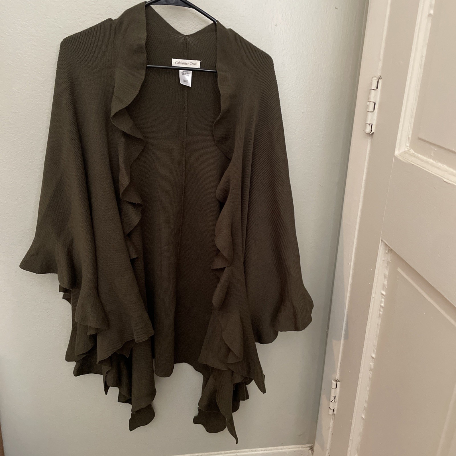 Cold Water Creek Women’s Olive Green Shawl One Size