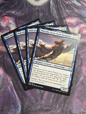 x4 Malcolm, Keen-Eyed Navigator U MTG Commander Legends M/NM, English