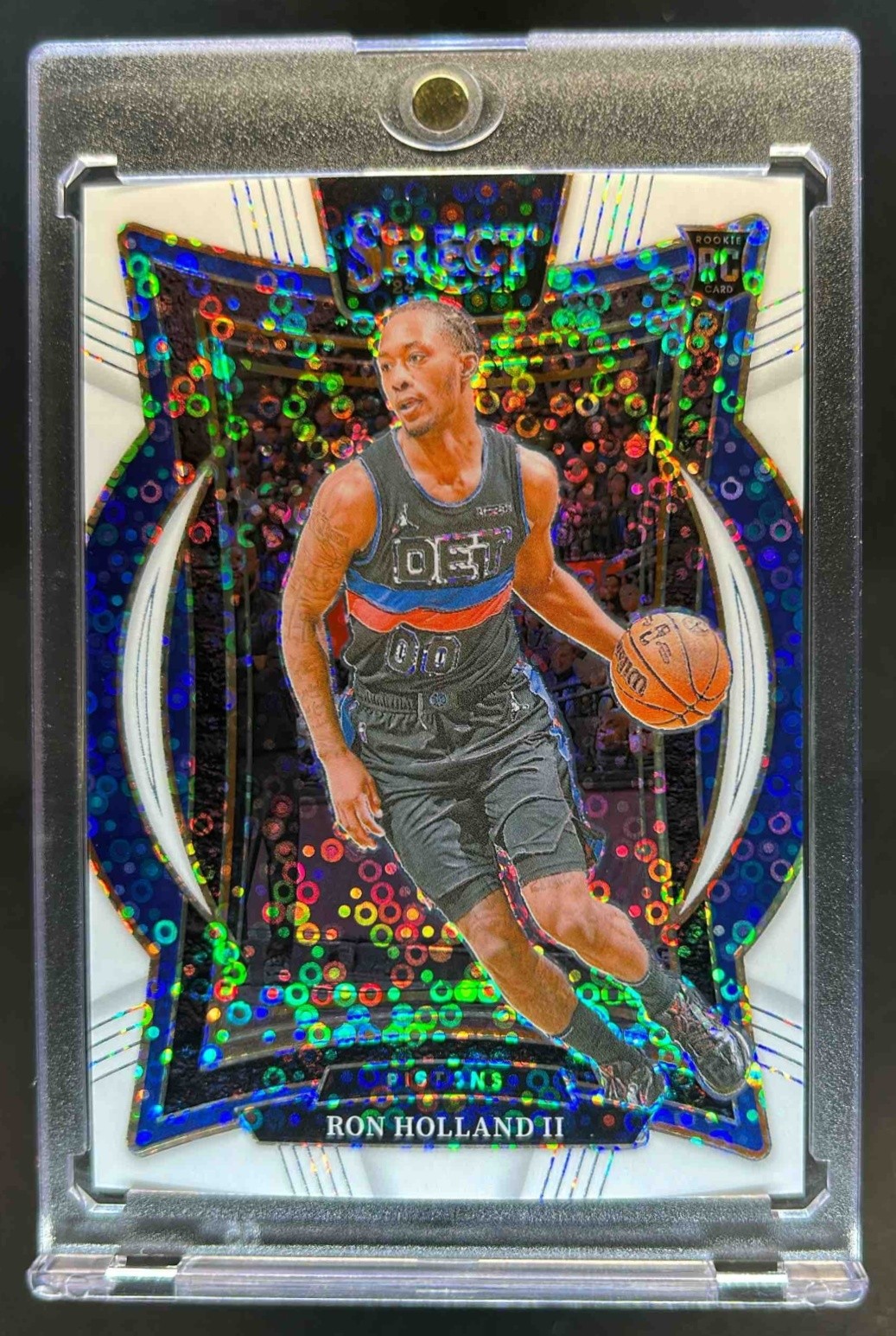 2024-25 Select Ron Holland II Concourse RC White Disco Prizm #10/75 Pistons