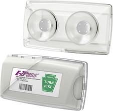 Ez Pass Holder Clear 1 Pack - Super Strong Suction Cups for Windshield, Toll Pas