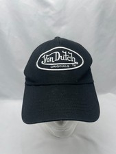 Authentic Von Dutch Originals Black Trucker Hat Cap w/ Mesh Snapback Closure