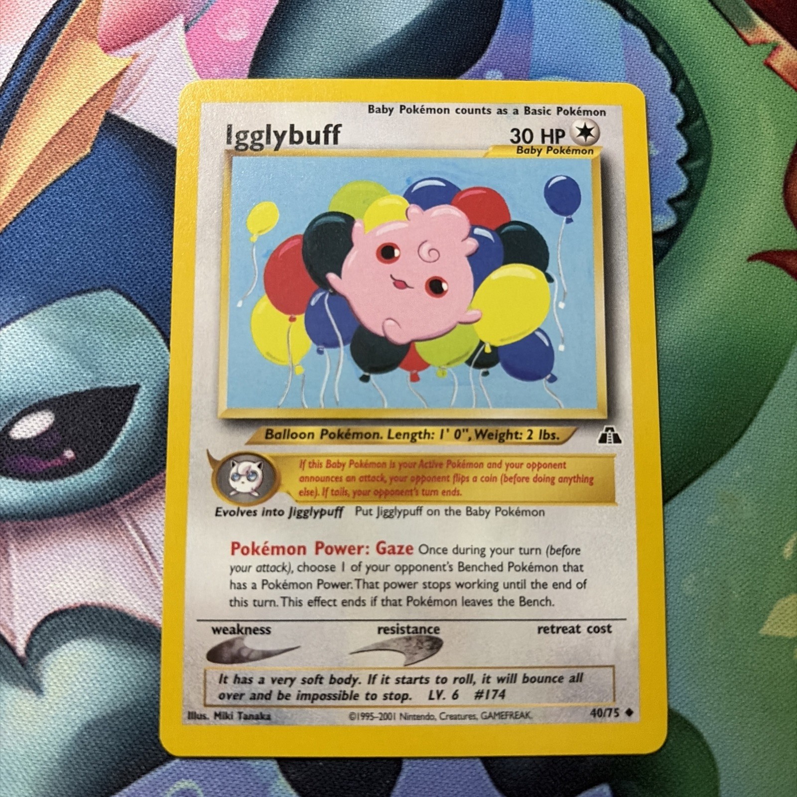 Igglybuff 40/75 Pokemon Vintage English Neo Discovery WOTC 2001 VLP